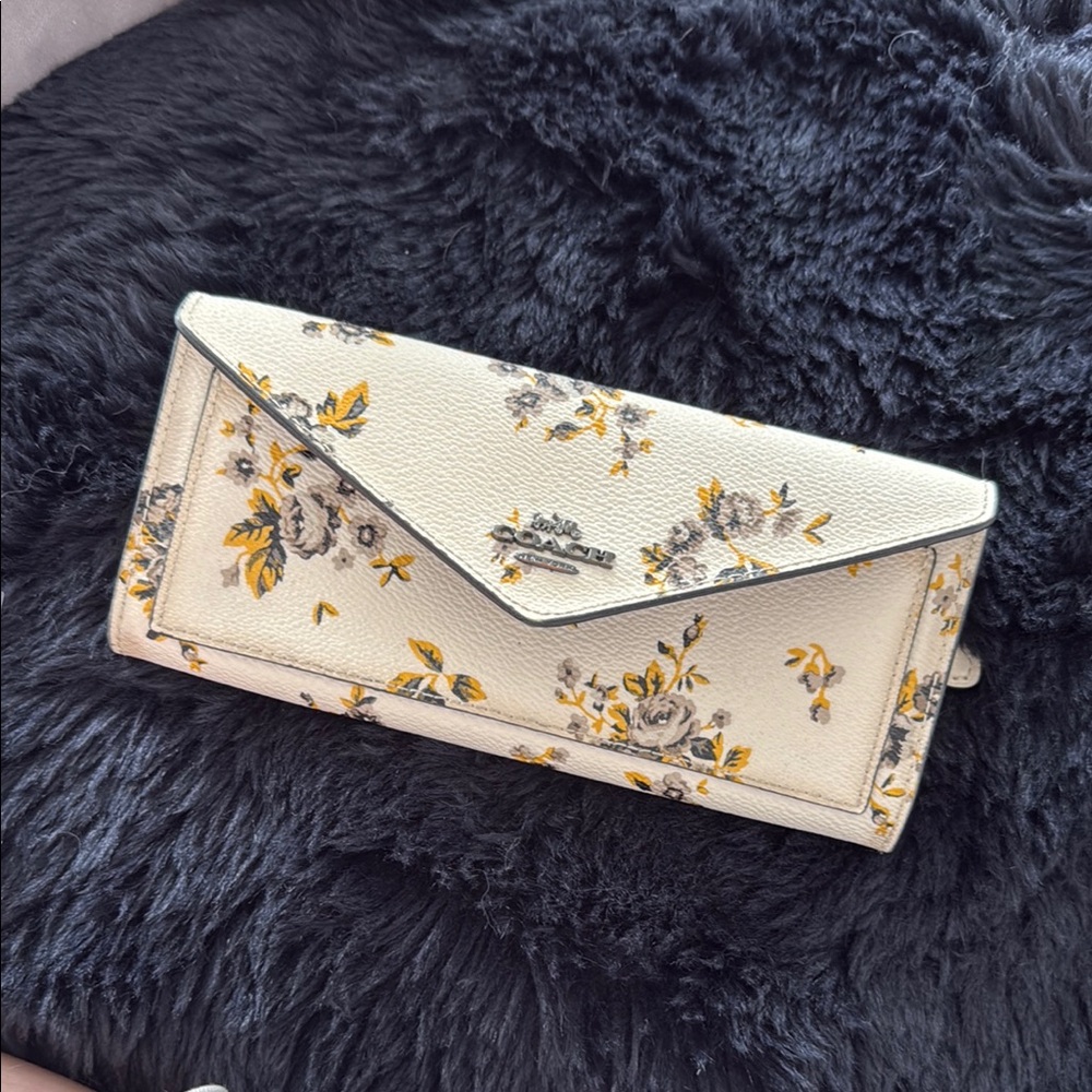 Coach Floral Cream Wallet